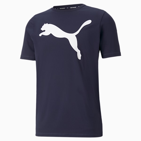 Active Big Logo Regular Fit Men's T-shirt, Peacoat, extralarge-IDN