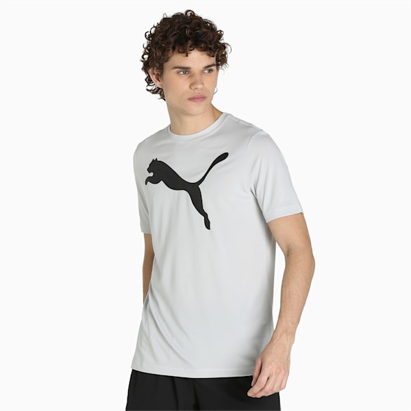 Active Big Logo Regular Fit Men's T-shirt, Gray Violet, extralarge-IND