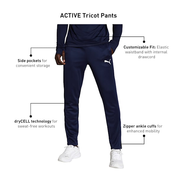 Active Tricot Men's Slim Fit Sweat Pants, Peacoat, extralarge-IND