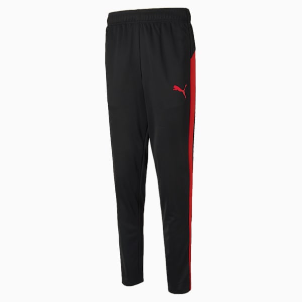 Active Tricot Men's Slim Fit Sweat Pants, Puma Black-Ribbon Red, extralarge-IDN