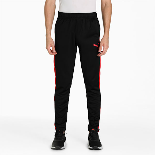 Active Tricot Men's Slim Fit Sweat Pants, Puma Black-Ribbon Red, extralarge-IND