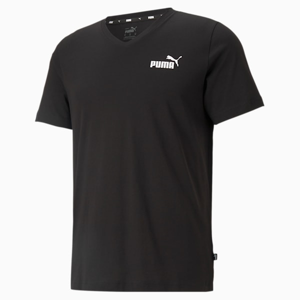 Essentials V-Neck Regular Fit Men's  T-shirt, Puma Black