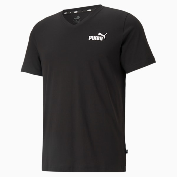 V-Neck Regular Fit Men's T-shirt, Puma Black, extralarge-IND