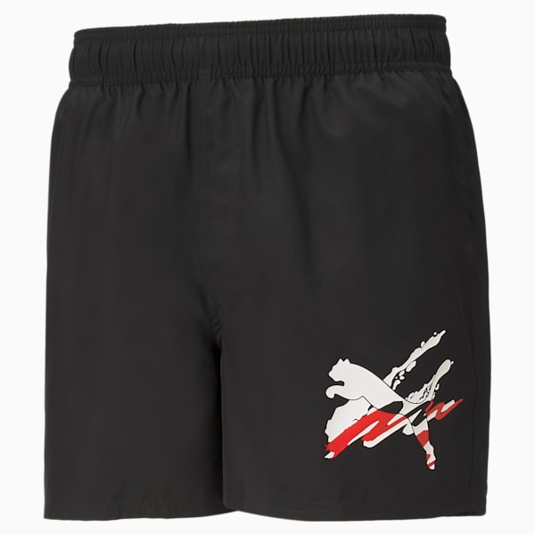 Essentials+ Graphic Summer Men's Shorts, Puma Black, extralarge-IND
