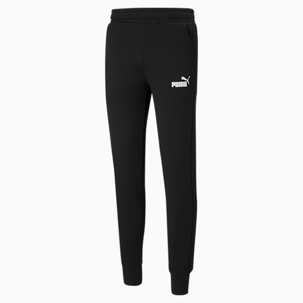 Essentials Slim Fit Knitted Men's Pants, Puma Black, extralarge-IND