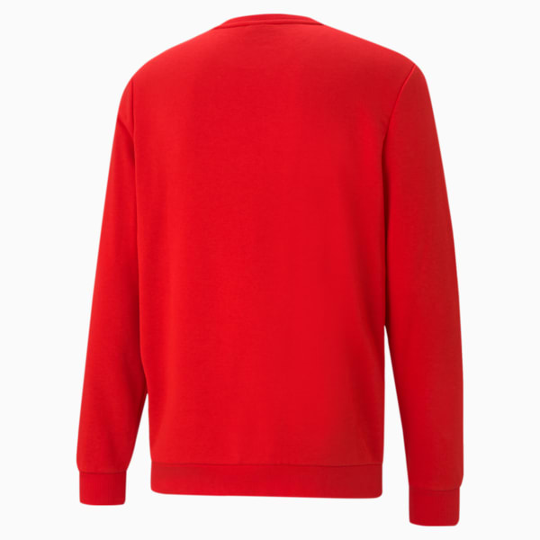 Essentials+ Two-Tone Big Logo Crew Men's Sweat Shirt, High Risk Red, extralarge-IND