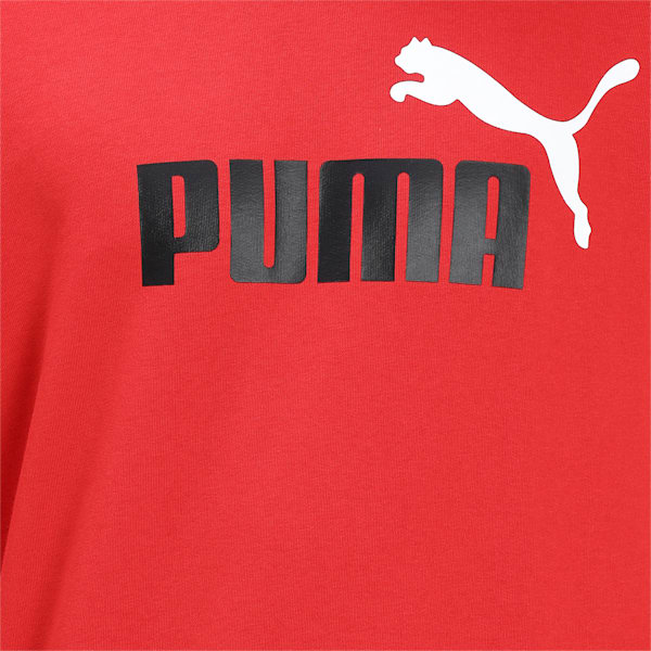 Essentials+ Two-Tone Big Logo Crew Men's Sweat Shirt, High Risk Red, extralarge-IND