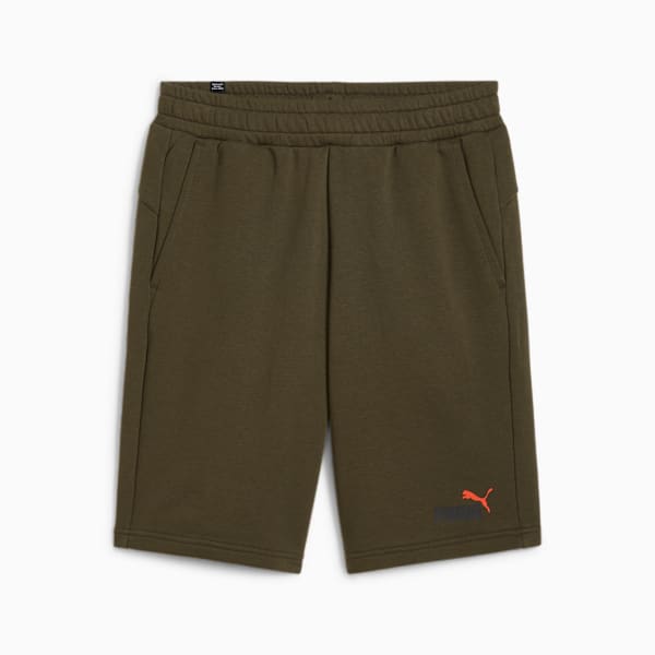 Two-Tone Men's Shorts, Dark Olive, extralarge-IND