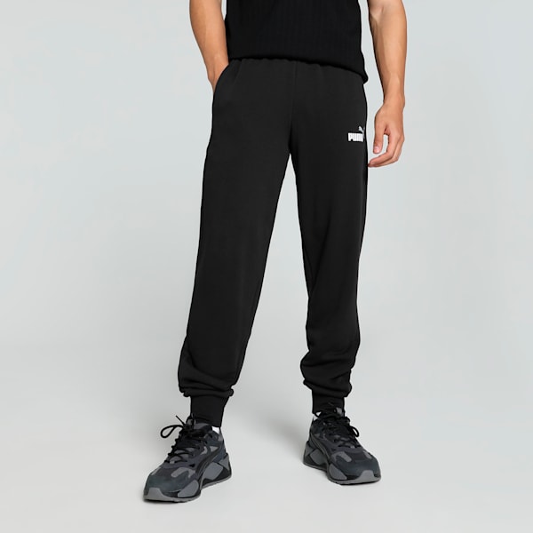 Two-Tone Logo Men's Pants, PUMA Black-puma white, extralarge-IND