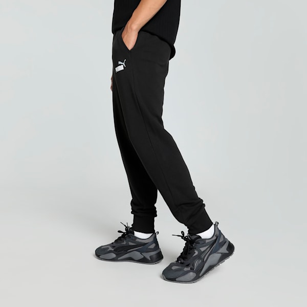 Two-Tone Logo Men's Pants, PUMA Black-puma white, extralarge-IND