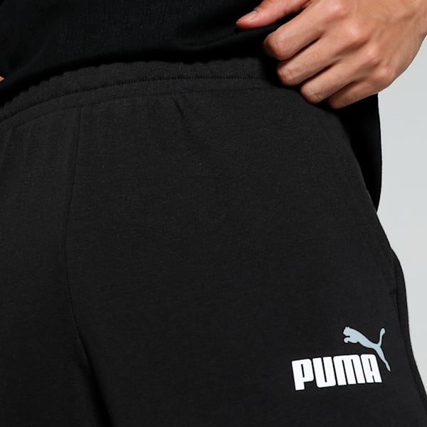 Two-Tone Logo Men's Pants, PUMA Black-puma white, extralarge-IND