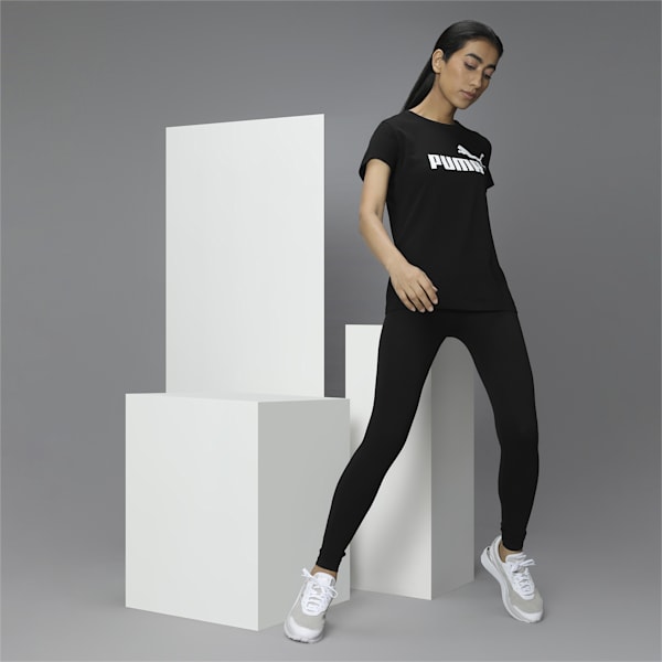 Essentials Logo Regular Fit Women's  T-shirt, Puma Black