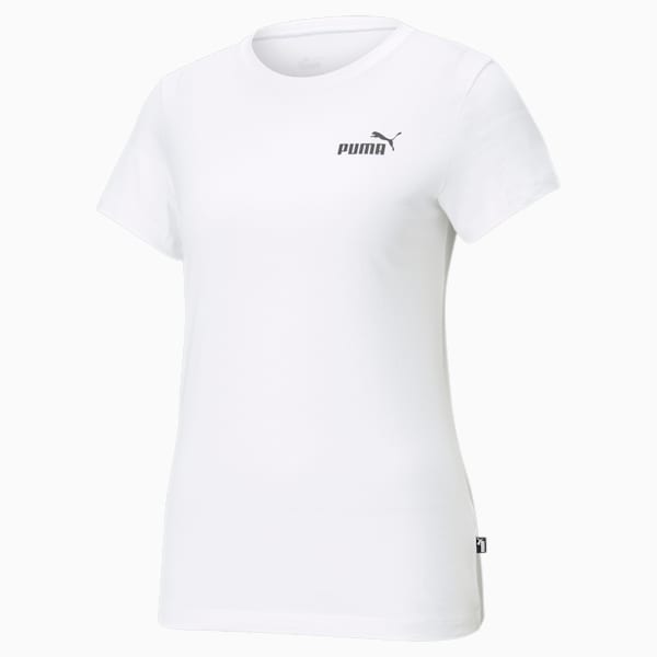 T-shirt à petit logo Essentials, femme, Puma White, extralarge