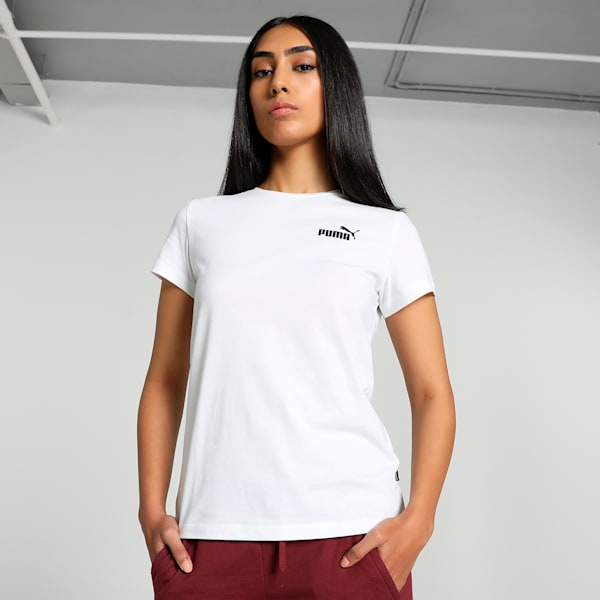 Essentials Small Logo Women's Tee, Puma White, extralarge