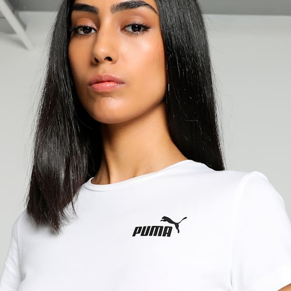 Essentials Small Logo Women's Tee, Puma White, extralarge