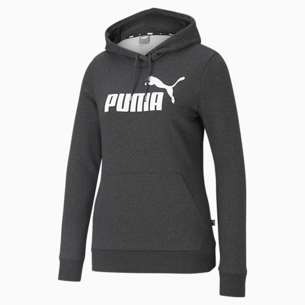 Logo Regular Fit Women's Hoodie, Dark Gray Heather, extralarge-IND