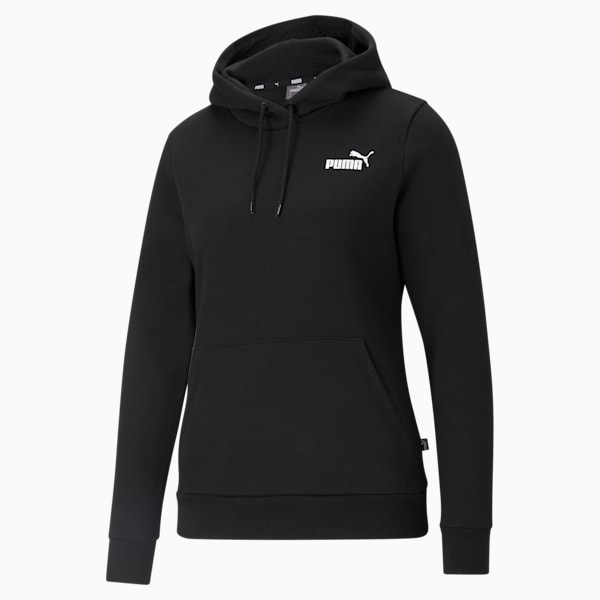 Chandail à capuche à petit logo Essentials Femme, Puma Black, extralarge