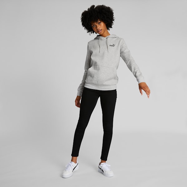 Sudadera con capucha para mujer Essentials Small Logo, Light Gray Heather, extralarge