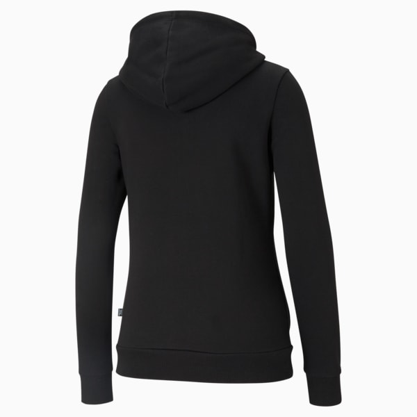 Sudadera con capucha, con cierre completo Essentials para mujer, Puma Black, extralarge
