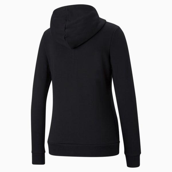 Chaqueta con capucha y cierre completo para mujer Essentials, Puma Black, extralarge