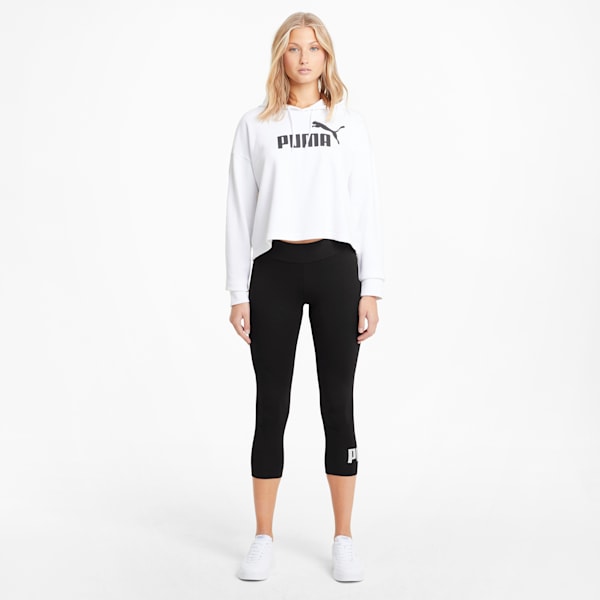 Essentials Logo 3/4 Women's Leggings, Puma Black, extralarge-IND