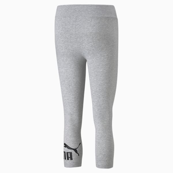 Essentials Logo 3/4 Women's Leggings, Light Gray Heather, extralarge-IND