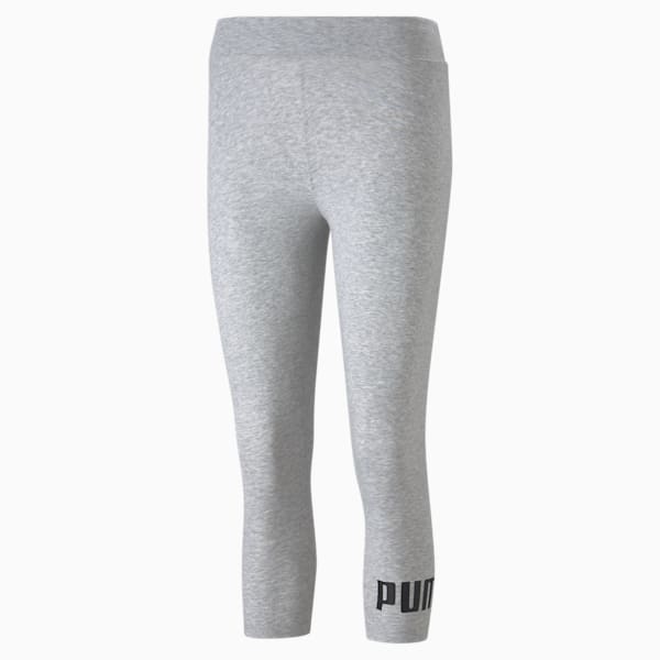 Essentials Logo 3/4 Women's Leggings, Light Gray Heather, extralarge-IND