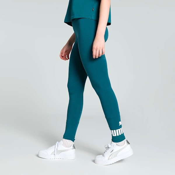 Logo Women's Tights, Cold Green, extralarge-IND
