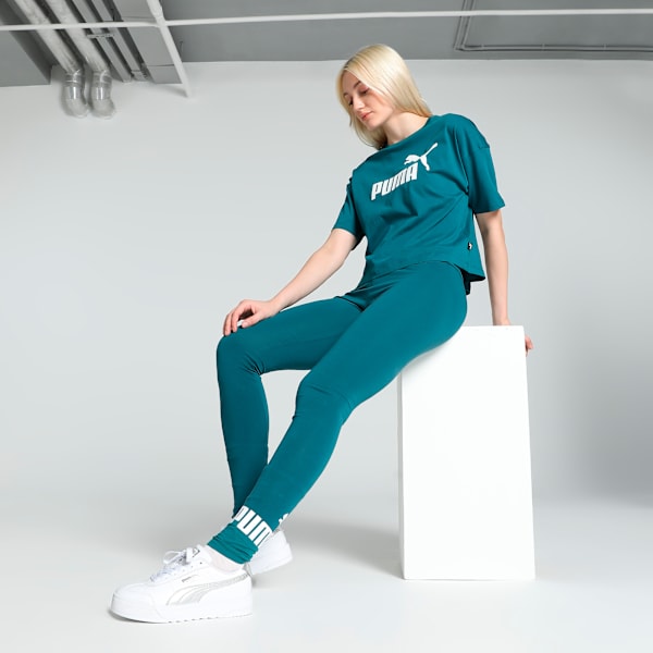 Logo Women's Tights, Cold Green, extralarge-IND