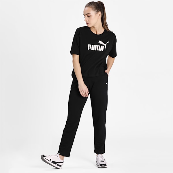 Women's Mid-Rise Sweat Pants, Puma Black-CAT, extralarge-IND