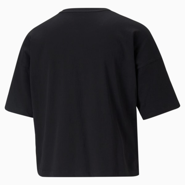 Essentials Logo Cropped Tee Women, Puma Black, extralarge
