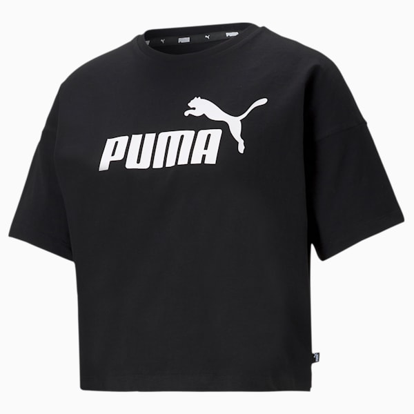 Women's Relaxed Fit Crop Top, Puma Black, extralarge-AUS