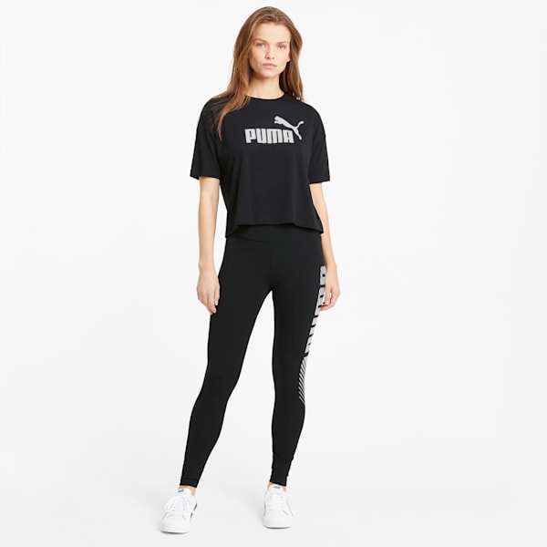 Essentials Logo Cropped Tee Women, Puma Black, extralarge-GBR