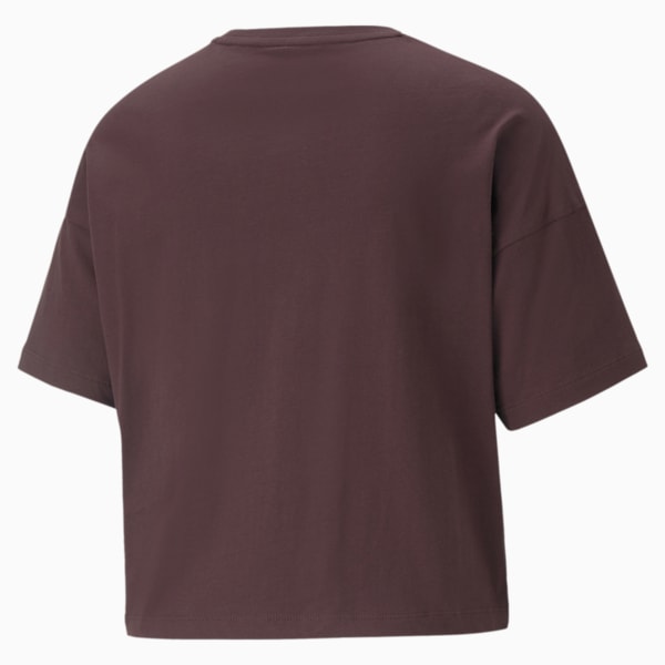 Women's Relaxed Fit Crop Top, Fudge, extralarge-IND