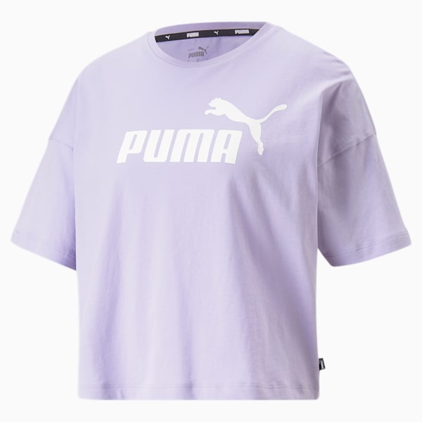 Essentials Logo Cropped Tee Women, Vivid Violet