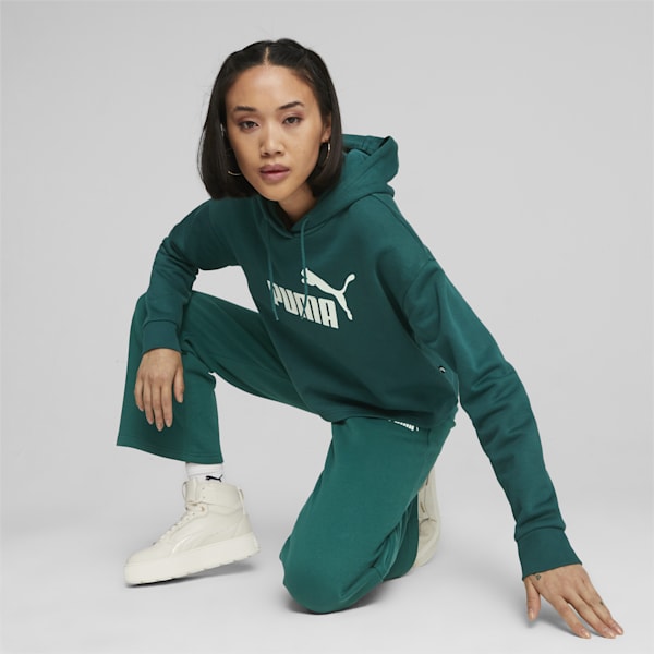 Cropped Logo Women's Hoodie, Malachite, extralarge-IND