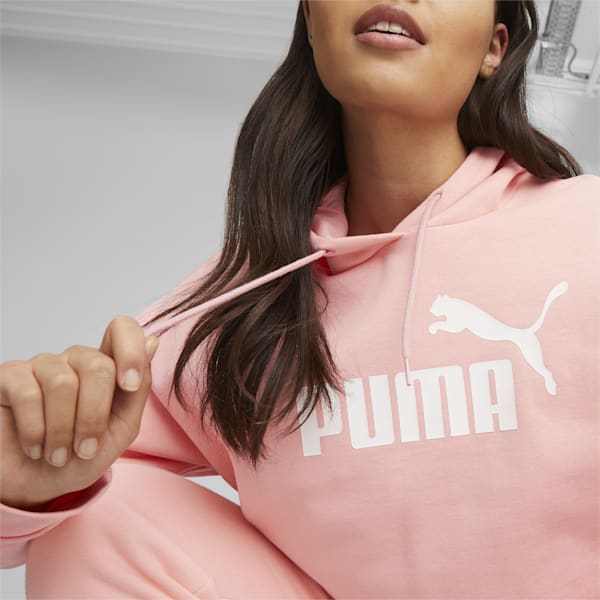 Cropped Logo Women's Hoodie, Peach Smoothie, extralarge-IND