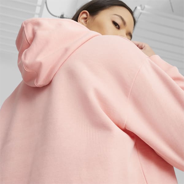 Cropped Logo Women's Hoodie, Peach Smoothie, extralarge-IND