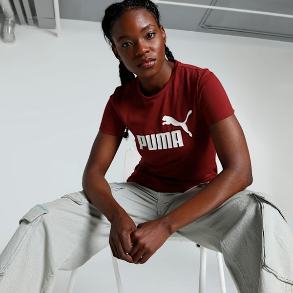 Essentials Logo Regular Fit Heather Women's T-shirt, Intense Red, extralarge-IND