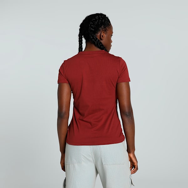 Essentials Logo Regular Fit Heather Women's T-shirt, Intense Red, extralarge-IND