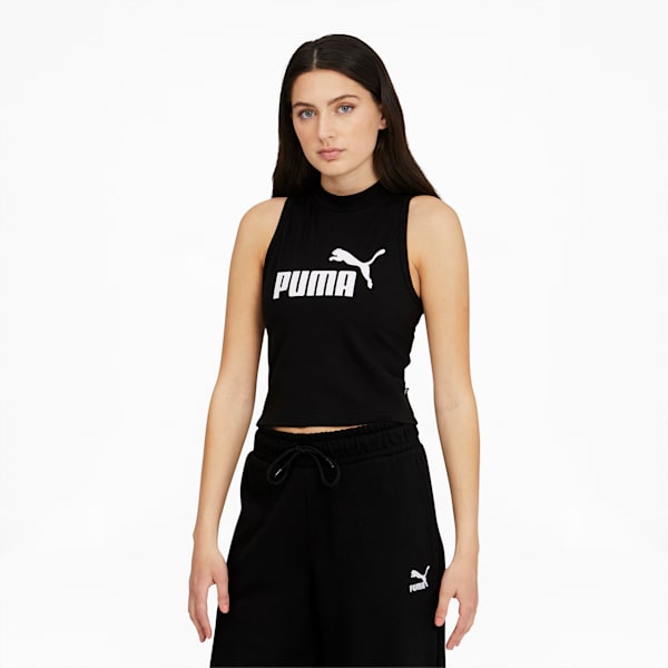 Essentials High Neck Women's Tank Top, Puma Black, extralarge