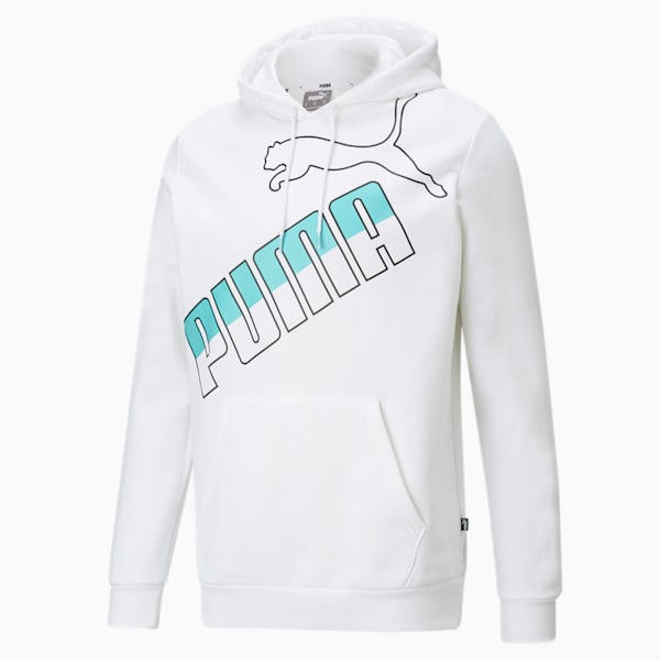 Big Logo Men's Hoodie, Puma White, extralarge