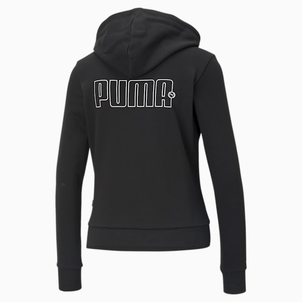 Rebel Women's Full-Zip Hoodie, Puma Black, extralarge-IND