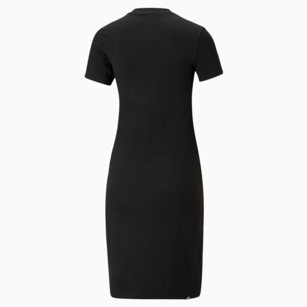 Essentials Women's Slim Tee Dress, Puma Black, extralarge