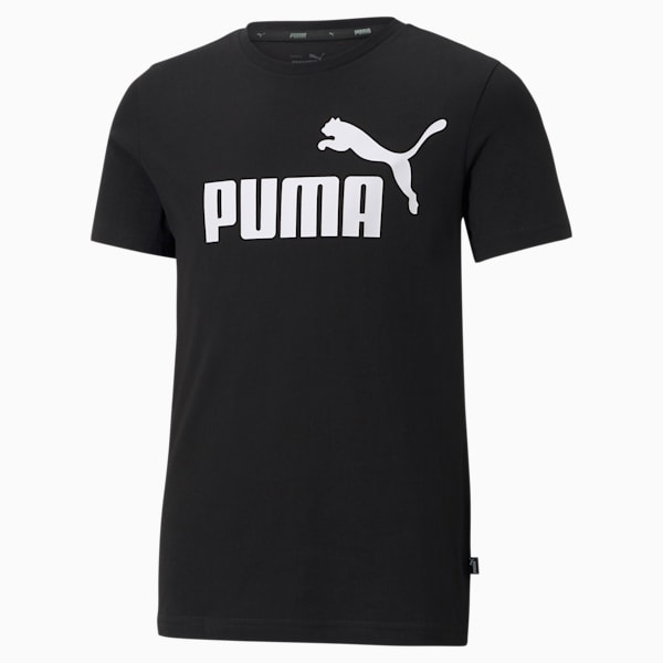 Essentials Logo Boys' Tee, Puma Black, extralarge