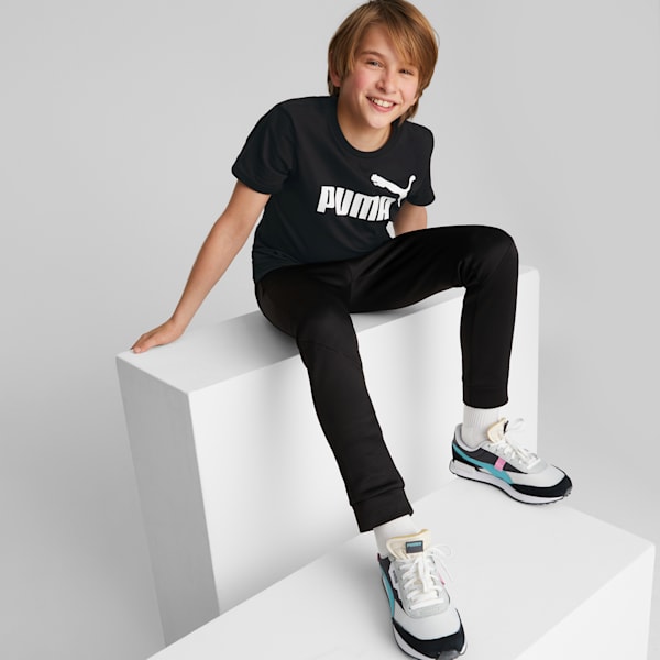 Essentials Logo Boys' Tee, Puma Black, extralarge