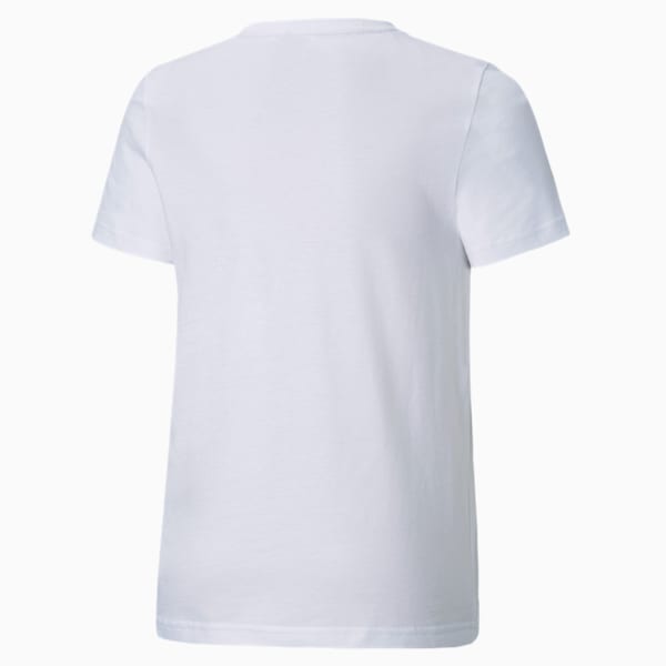 Essentials Logo Boys' Tee, Puma White, extralarge