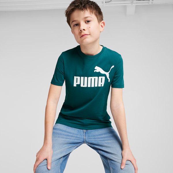 Essentials Logo Boys' Tee, Cold Green, extralarge