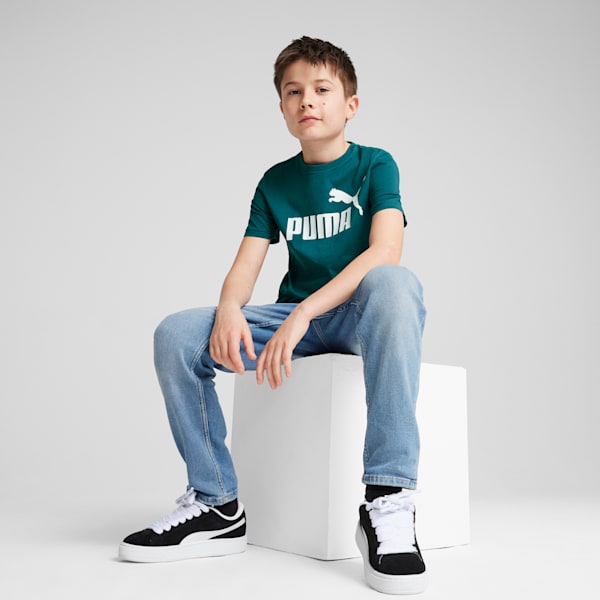 Essentials Logo Boys' Tee, Cold Green, extralarge