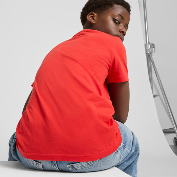 Essentials Logo Boys' Tee, High Risk Red, extralarge